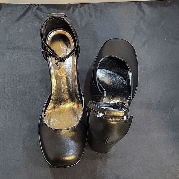 BRAND NEW WOMEN"S SUGAR SKYHIGH LEATHER ANKLE STRAP HEELS - Picture 6 of 16